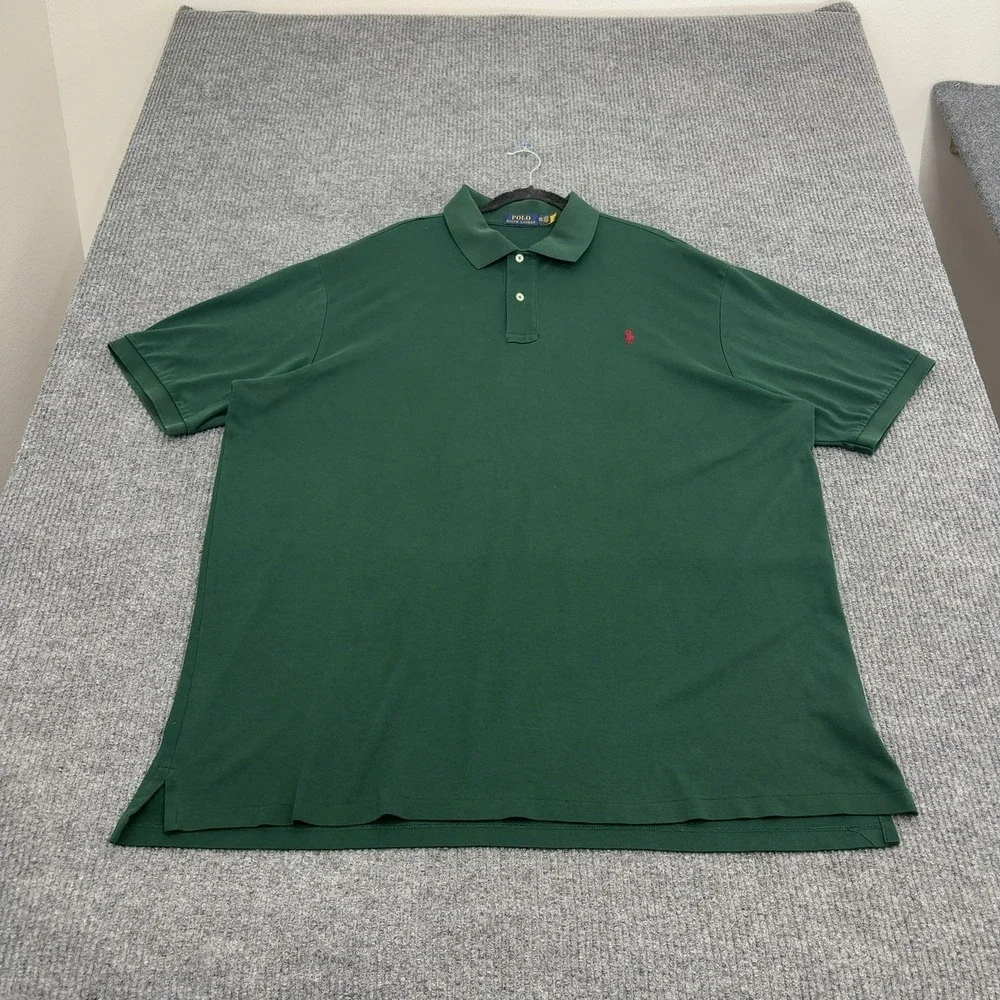 Polo Ralph Lauren Polo Shirt Mens 3XLT Green Cotton Short Sleeve Preppy Style